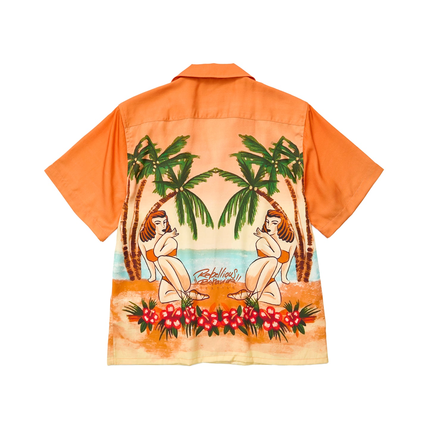 GIRL BY SEA SIDE OPEN COLLAR SHIRT