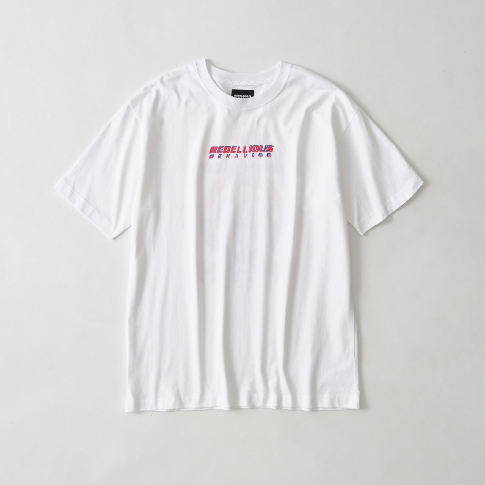 RBLS 8ANV TEE WHT – REBELLIOUS BEHAVIOR