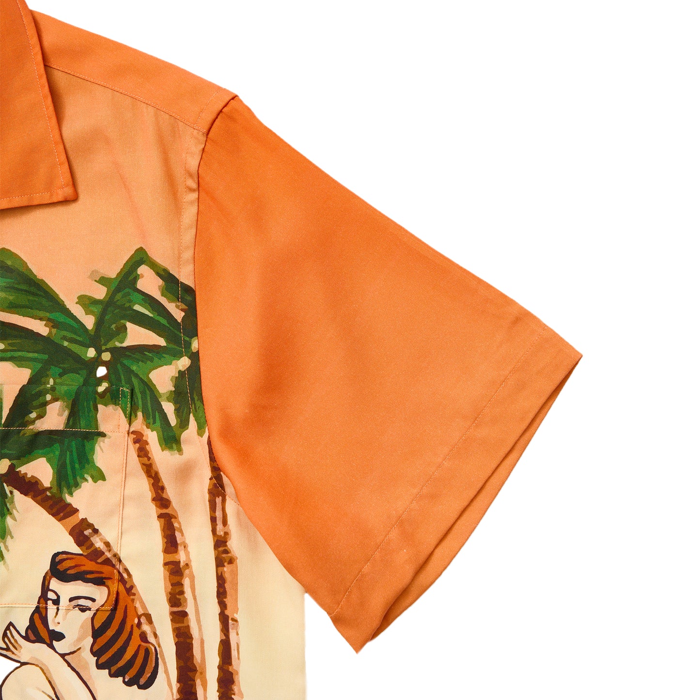 GIRL BY SEA SIDE OPEN COLLAR SHIRT