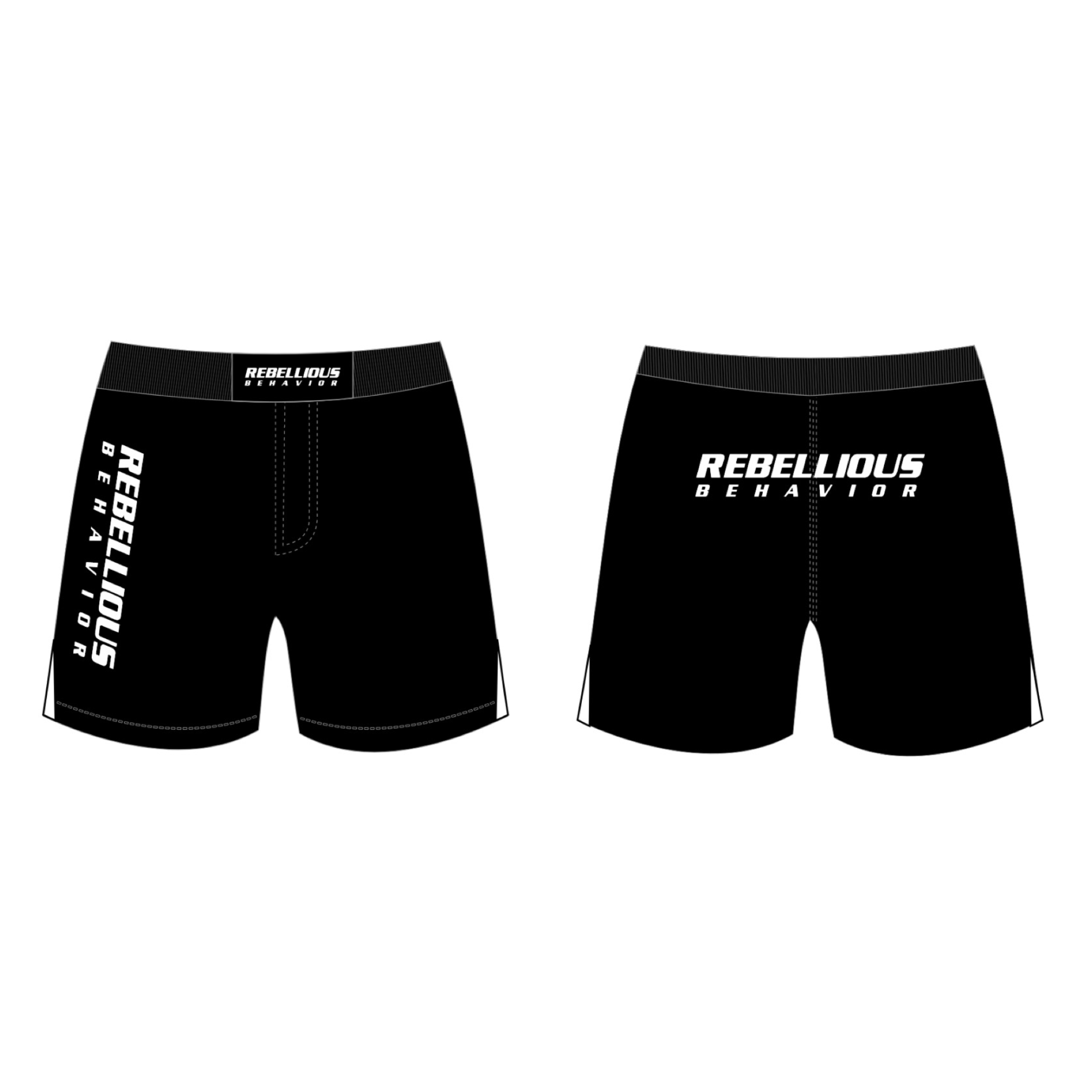 REBELLIOUS BEHAVIOR レベリアスビヘイビア ファイトショーツ RBLS SP LOGO RE FIGHT SHORTS – REBELLIOUS BEHAVIOR