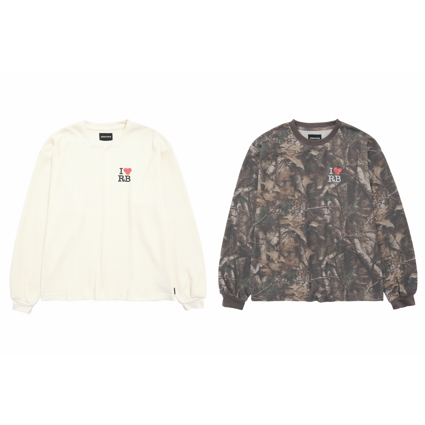 I LOVE RB WAFFLE L/S TEE