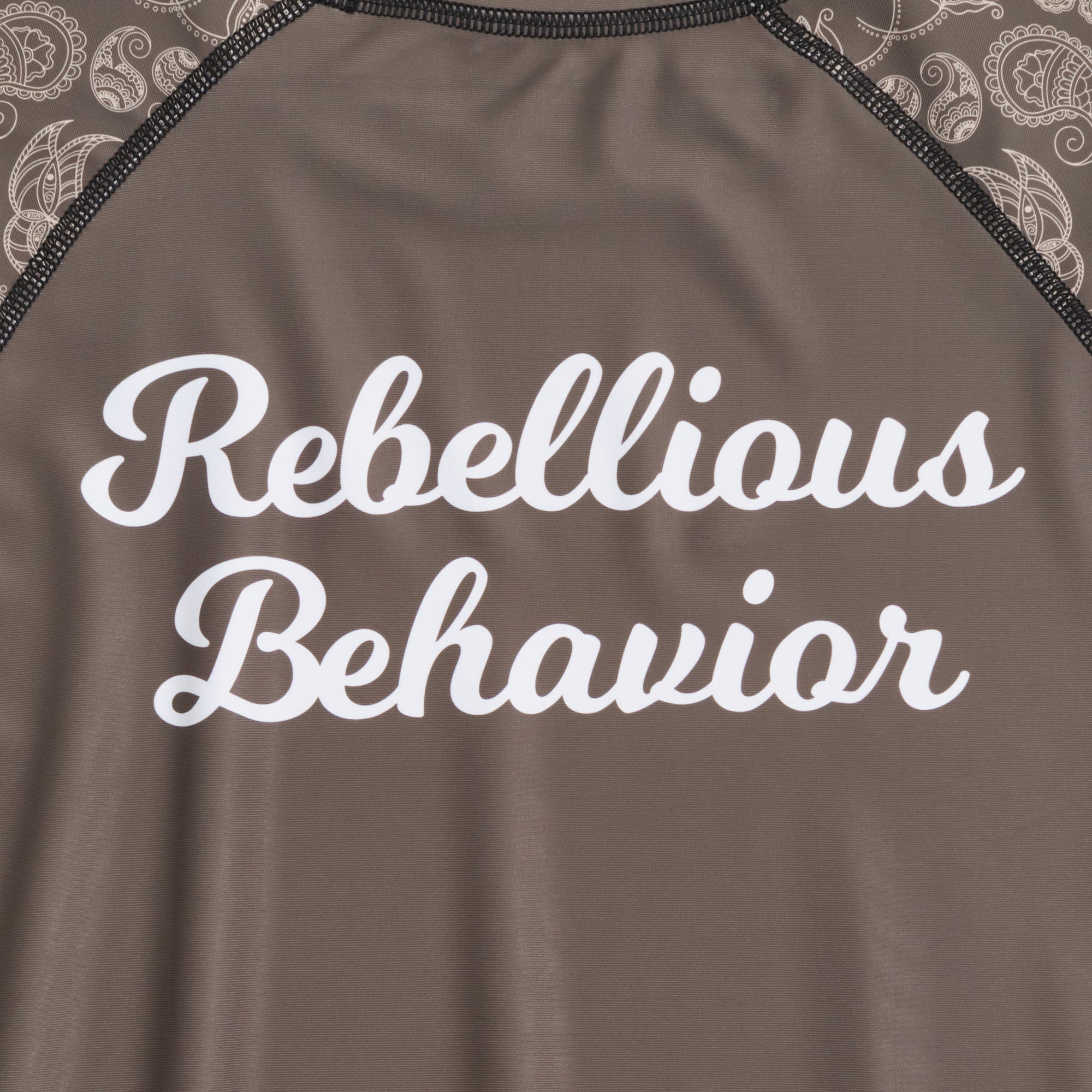 RBLS PAISLEY HALF RASH GUARD – REBELLIOUS BEHAVIOR