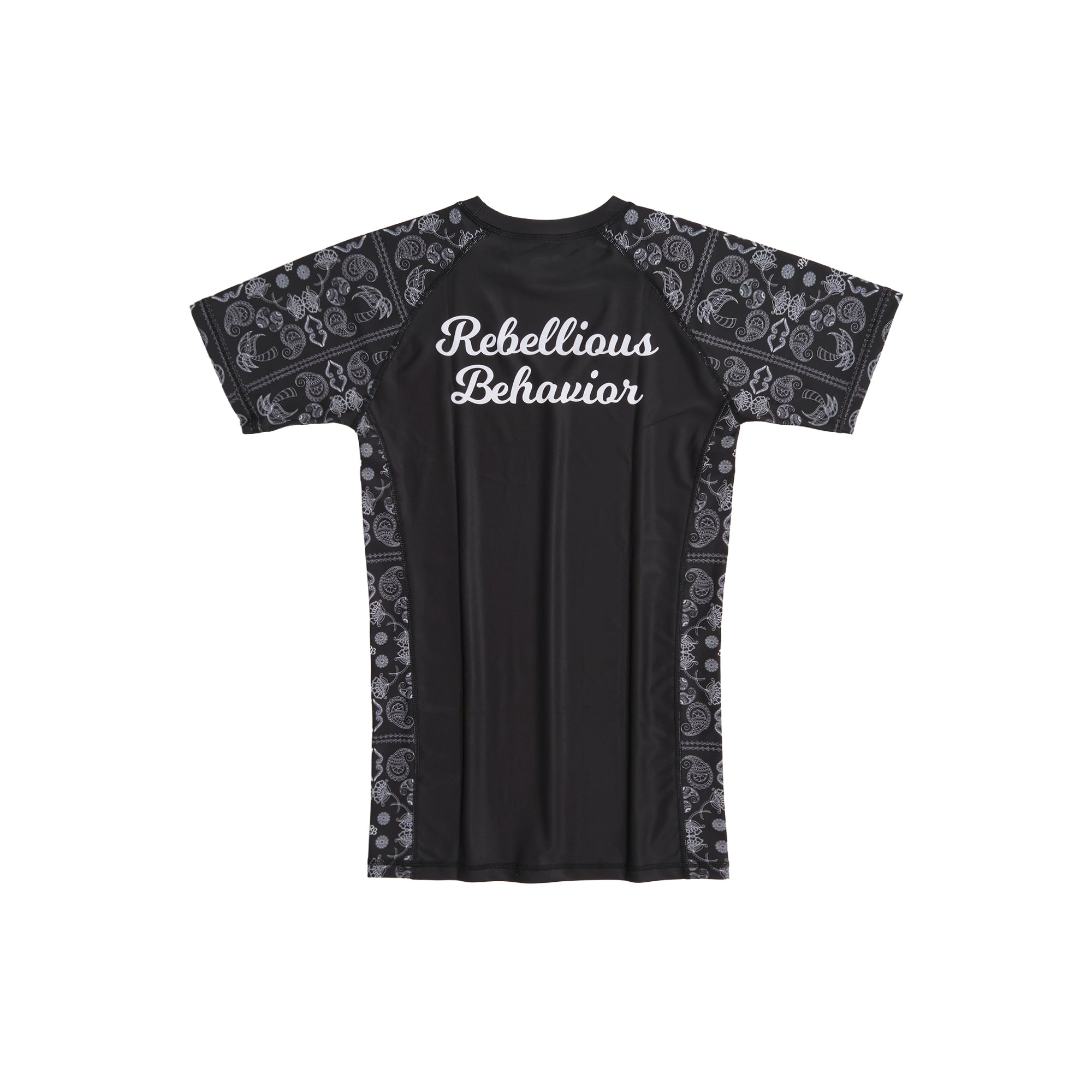 RBLS PAISLEY HALF RASH GUARD – REBELLIOUS BEHAVIOR