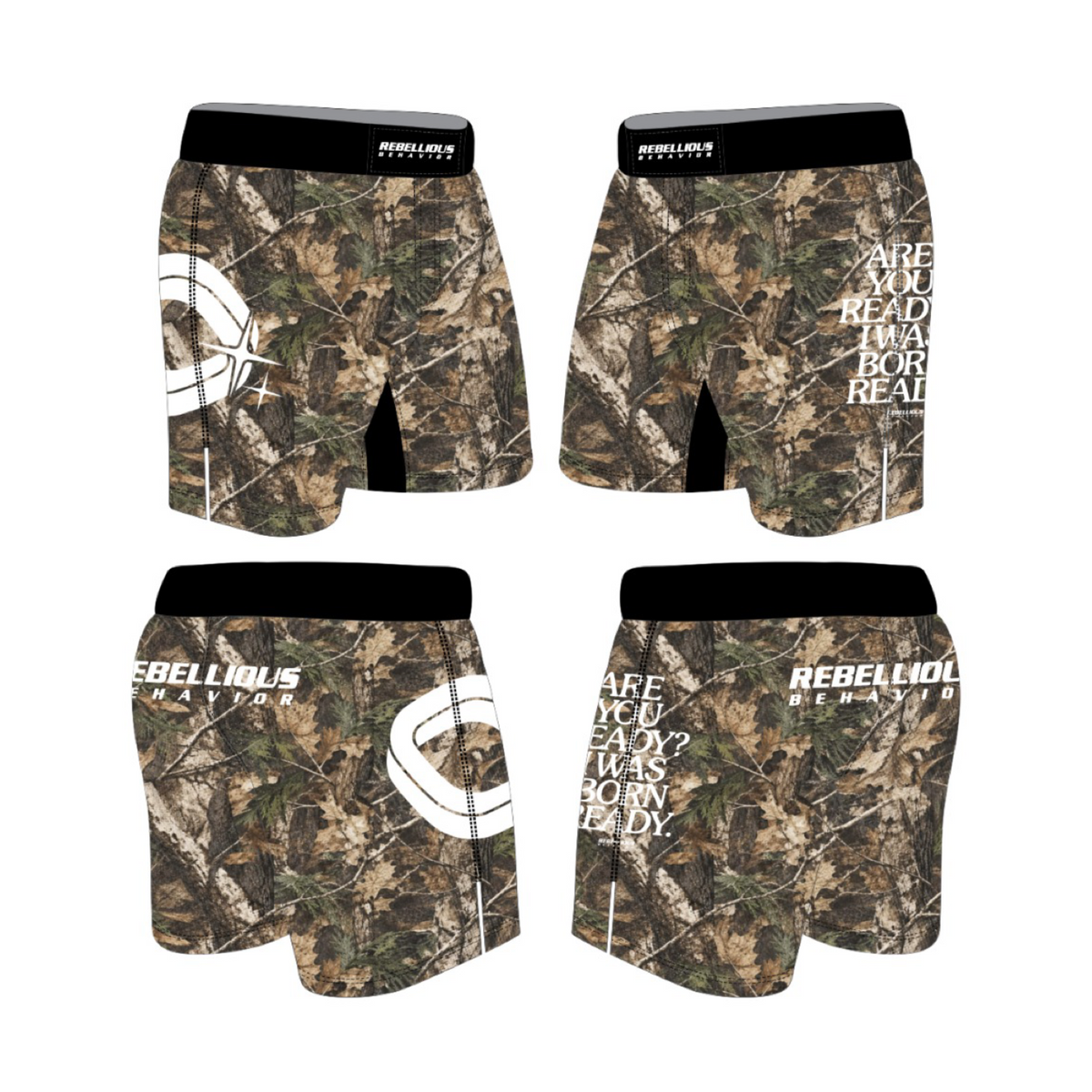 RBLS REAL TREE FIGHT SHORTS