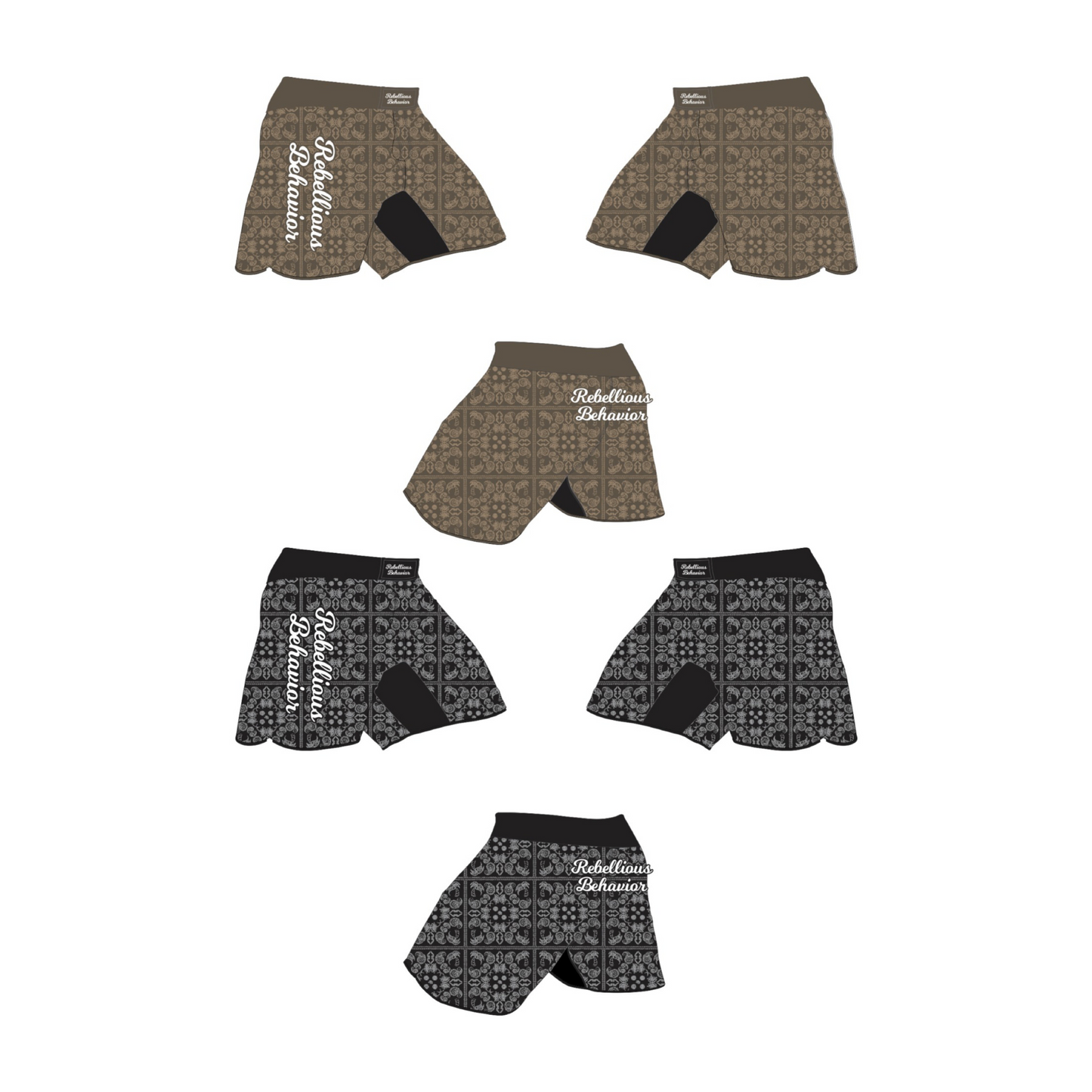 RBLS PAISLEY FIGHT SHORTS