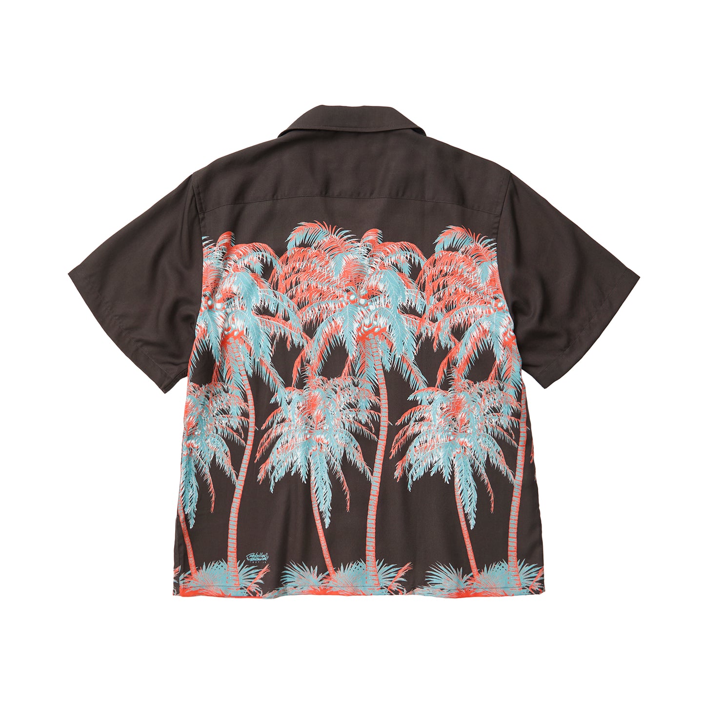 RBLS OG TEXTILE PALM TREE OPEN COLLAR SHIRT