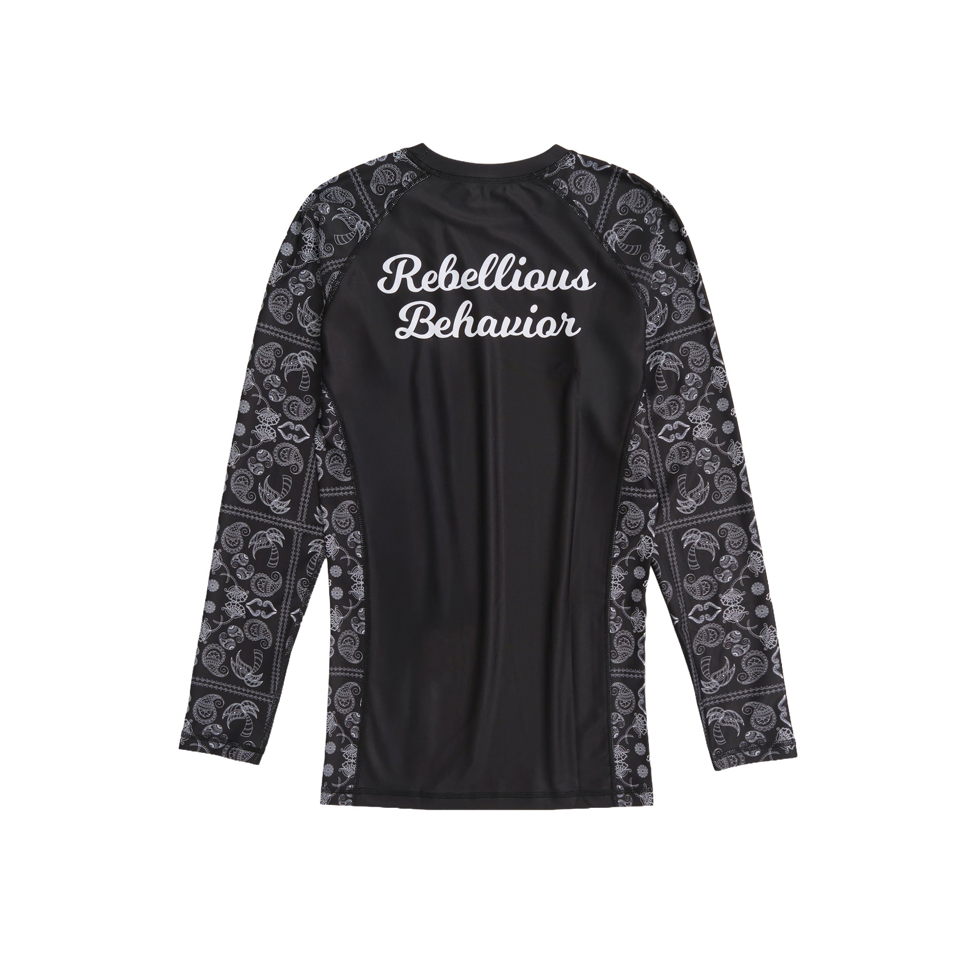 RBLS PAISLEY LONG RASH GUARD – REBELLIOUS BEHAVIOR