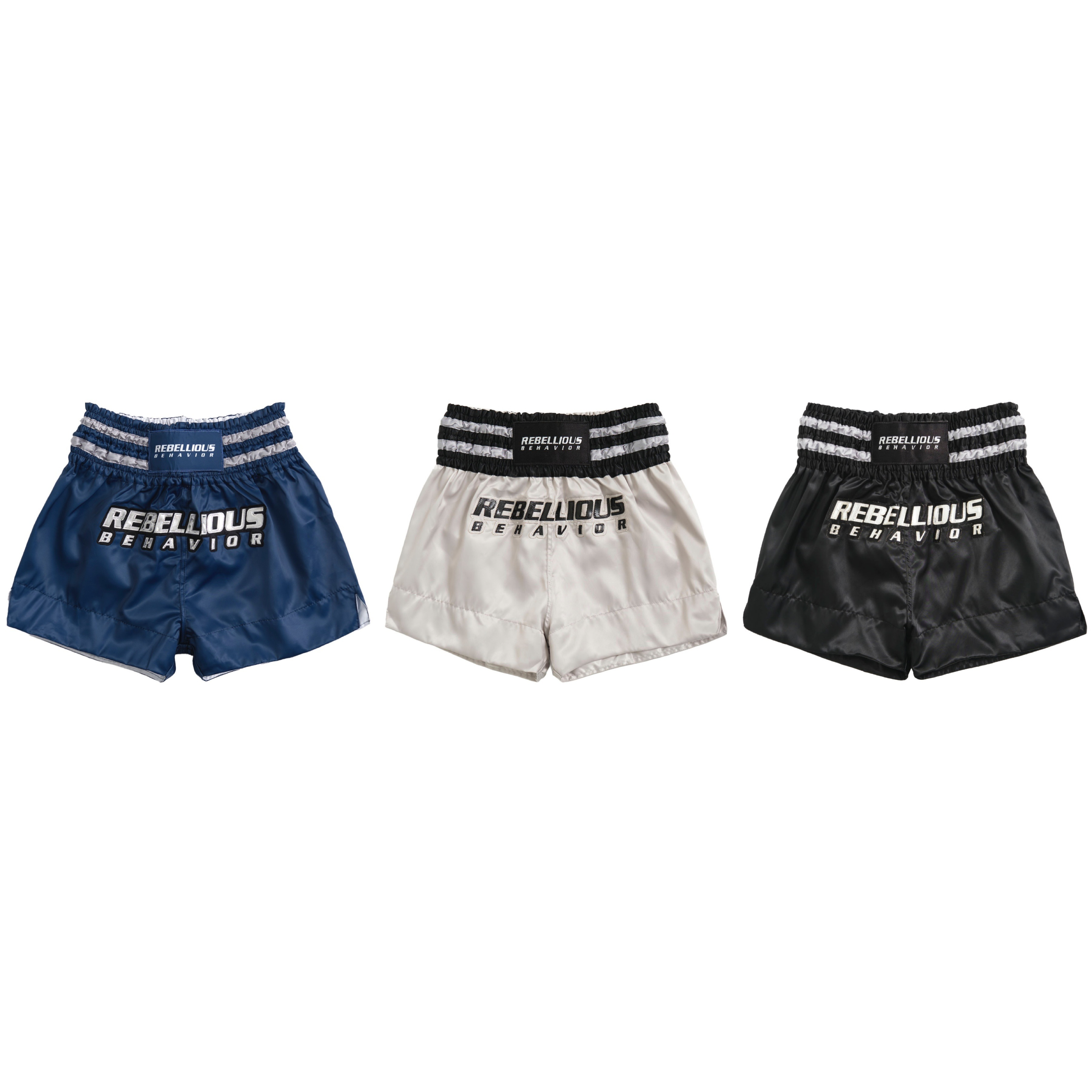 RBLS SP LOGO MUAYTHAI SHORTS – REBELLIOUS BEHAVIOR