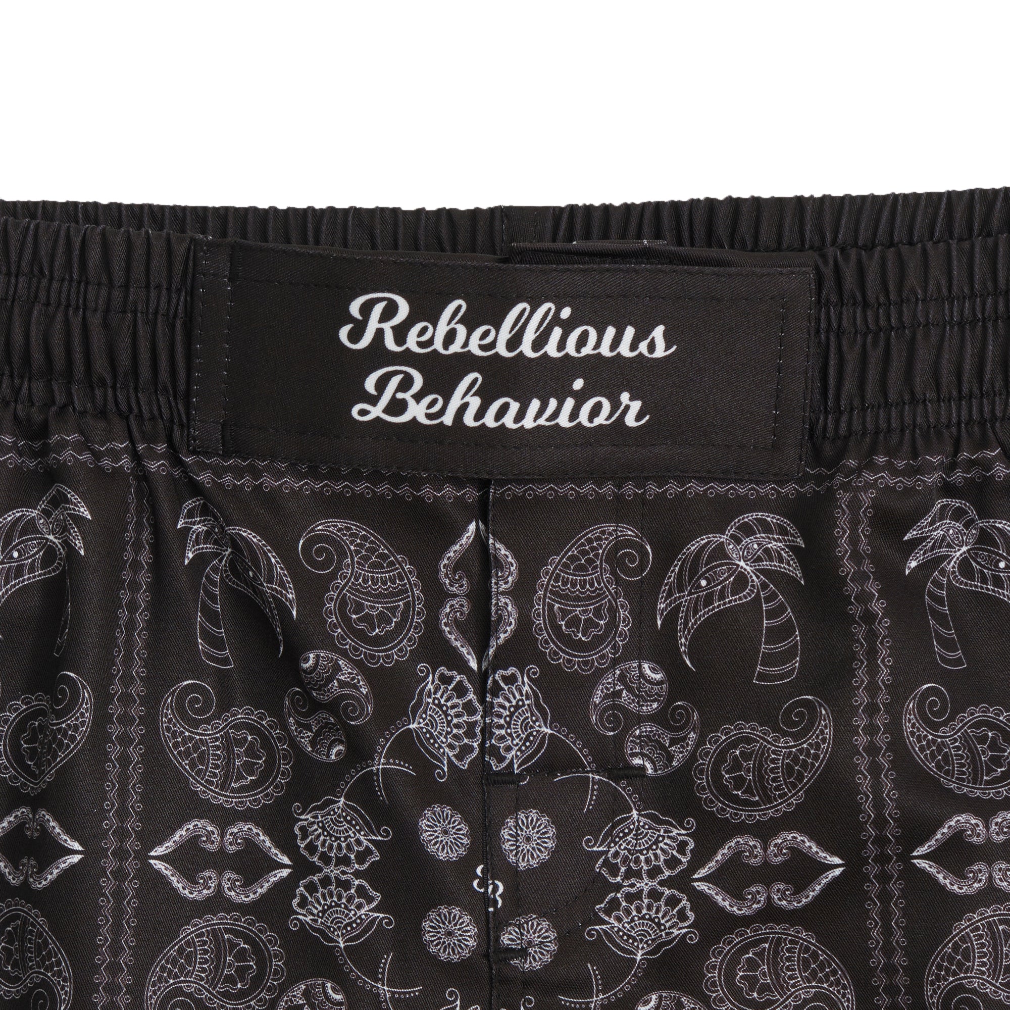 RBLS PAISLEY FIGHT SHORTS – REBELLIOUS BEHAVIOR
