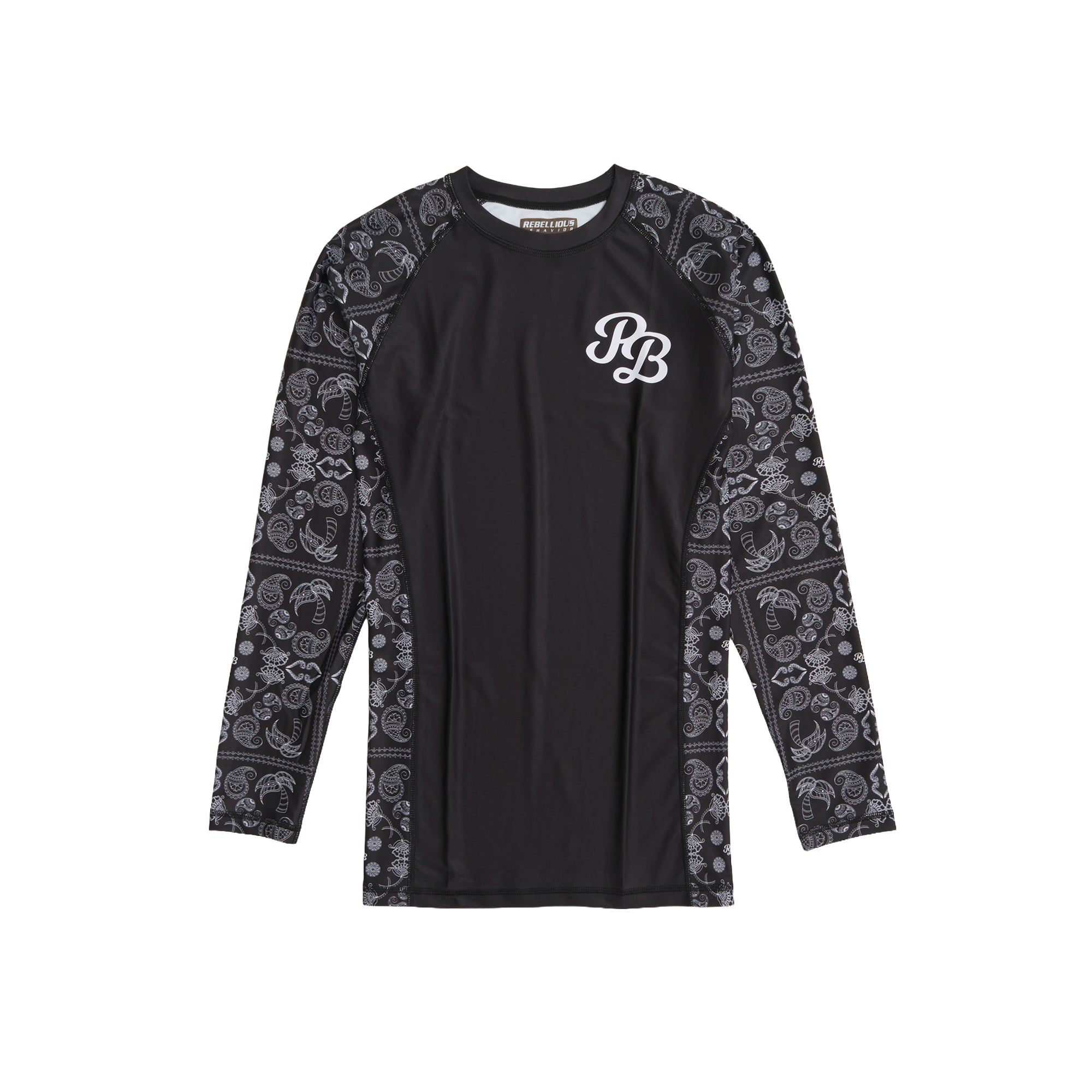 RBLS PAISLEY LONG RASH GUARD – REBELLIOUS BEHAVIOR