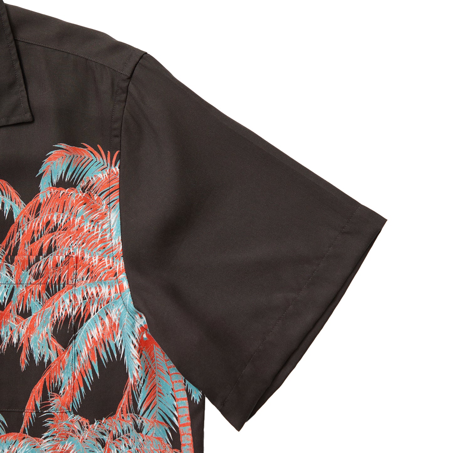 RBLS OG TEXTILE PALM TREE OPEN COLLAR SHIRT